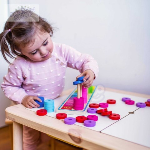 WOOPIE GREEN Układanka Nauka Liczenia i Kolorów Montessori