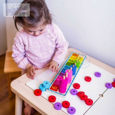 WOOPIE GREEN Układanka Nauka Liczenia i Kolorów Montessori