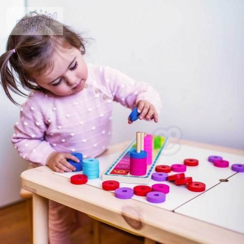 WOOPIE GREEN Układanka Nauka Liczenia i Kolorów Montessori