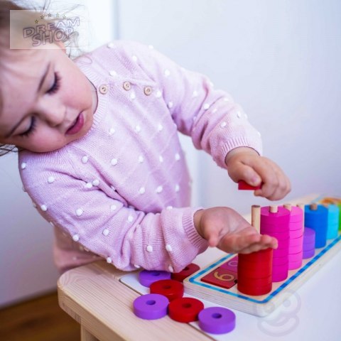 WOOPIE GREEN Układanka Nauka Liczenia i Kolorów Montessori