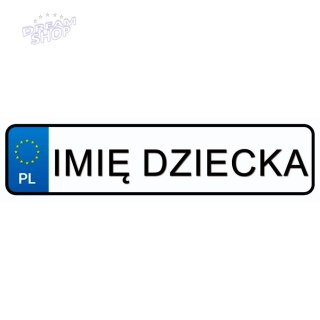 Tablica Rejestracyjna Imię Dziecka