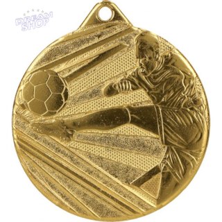 Medal 50mm stalowy złoty piłka nożna ME001/G