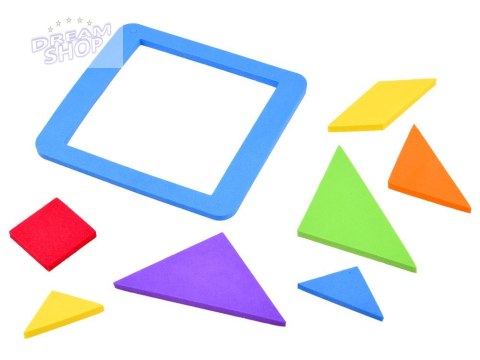 Puzzle piankowe układanka logiczna tangram wielokolorowa układanka ZA3343