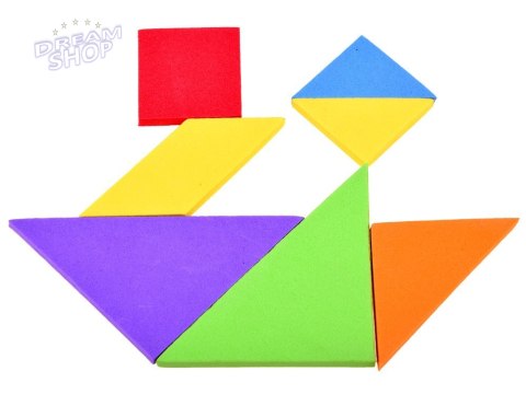 Puzzle piankowe układanka logiczna tangram wielokolorowa układanka ZA3343