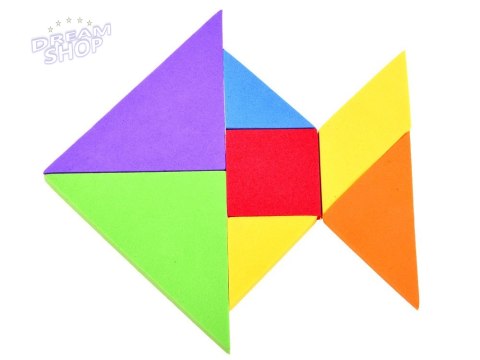 Puzzle piankowe układanka logiczna tangram wielokolorowa układanka ZA3343