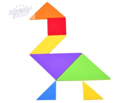 Puzzle piankowe układanka logiczna tangram wielokolorowa układanka ZA3343