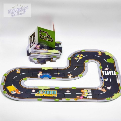 TOOKY TOY Puzzle Autostrada Makieta + 3 Samochodziki