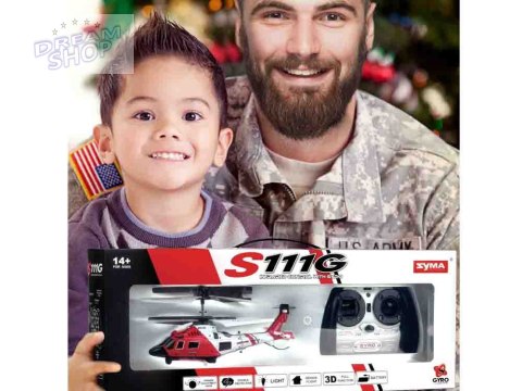 Helikopter Syma S111G Zdalnie sterowany Zabawka na pilota RC0541 Helikopter Syma S111G Zdalnie sterowany Zabawka na pilota RC0541