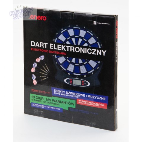 Tarcza dart elektroniczny Enero 43cm + 6 lotek