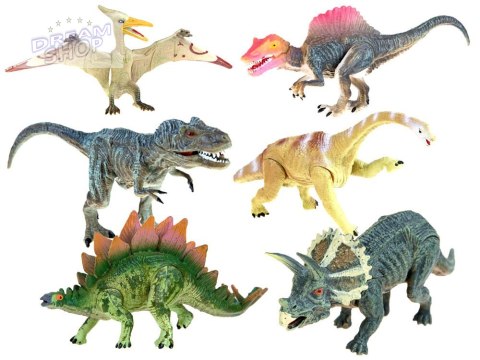 Zestaw Dinozaurów malowane Figurki DINOZAURY różne rodzaje 6 sztuk ZA2051