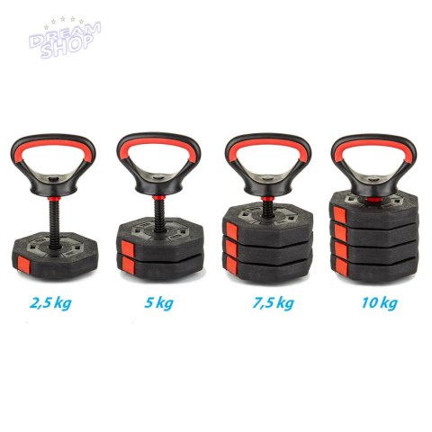 HANTLA KOMPOZYTOWA KETTLEBELL 10KG (4x2,5KG) EB FIT