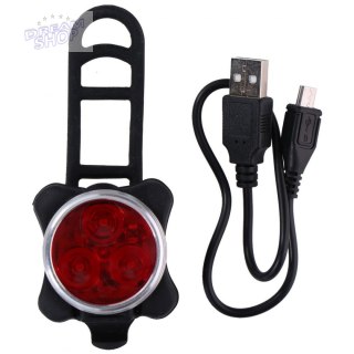 Tylne światło rwerowe 3 LED SMD DUNLOP z ładowaniem USB