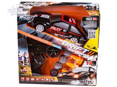 Samochód Do Driftu, Auto RC Drift 1:24 2,4 GHz 4WD CZARNY