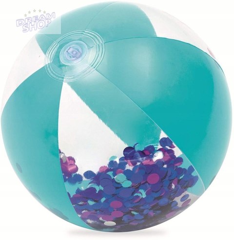 Piłka Plażowa Z Brokatem Niebieska 41cm Bestway 31050 Piłka Plażowa Z Brokatem Niebieska 41cm Bestway 31050