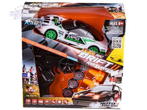 Samochód Do Driftu, Auto RC Drift 1:24 2,4 GHz 4WD BIAŁY