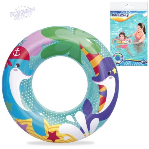 Bestway Koło dmuchane do pływania DELFIN 51c 36113 Bestway Koło dmuchane do pływania DELFIN 51c 36113
