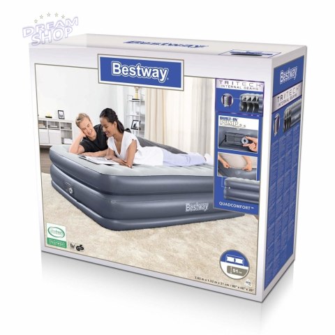 Materac Dmuchany Z Pompką 226 x 152 x 84 cm Bestway 67925