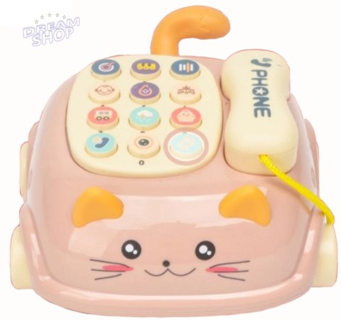 Telefon kotek jeździk dźwięk światło gryzak 9058R