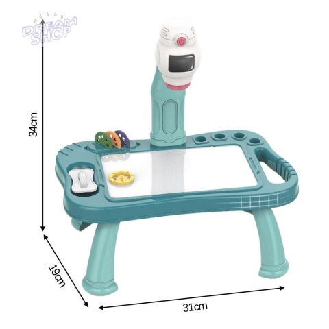 Projektor do nauki rysowania RAKIETA stolik mazaki