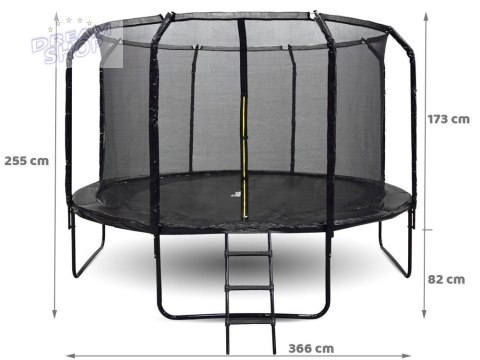 Trampolina ogrodowa SkyFlyer + drabinka 12FT 366cm