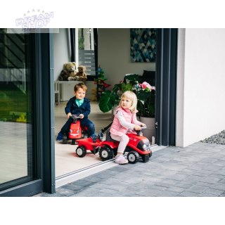 FALK Traktorek Baby Case IH Ride-On Czerwony z Przyczepką + akc. od 12 miesięcy