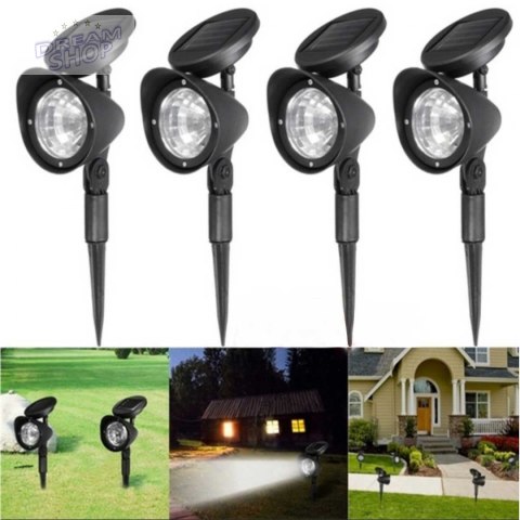 Lampa solarna reflektor 3 led wbijany