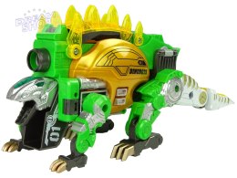 Dinobots 2w1 Dinozaur Pistolet na Strzałki Zielony Stegosaurus Tarcza