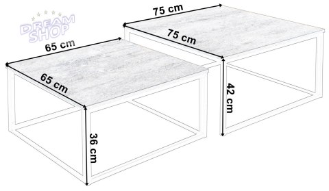 Zestaw stolików loftowych VELEN loft