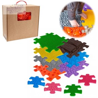 WOOPIE Mata Sensoryczna Ortopedyczna Puzzle 7 el. + 4 małe