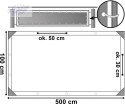 Osłona mata balkonowa szara 1x5 m