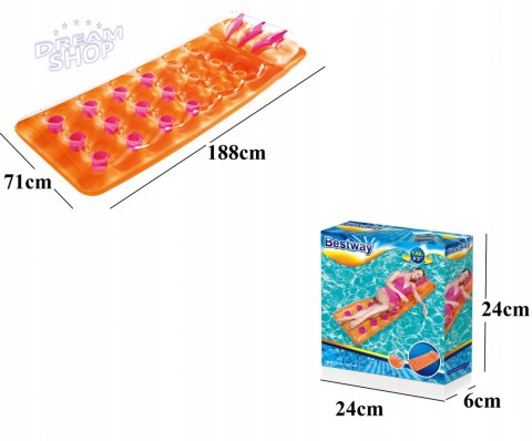 MATERAC DO PŁYWANIA 188x71 cm 90KG BESTWAY 43015 P