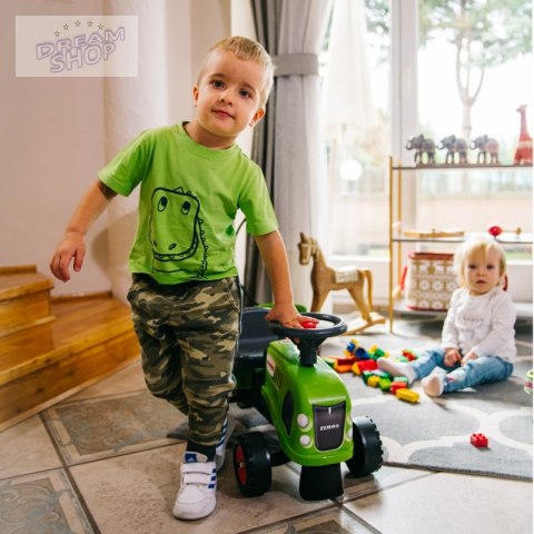 FALK Traktorek Baby Claas Zielony z Przyczepką + akc. od 1 roku