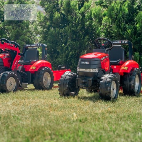 FALK Traktor na Pedały Case Czerwony Duży z Przyczepką od 3 lat