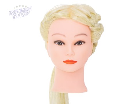Głowa fryzjerska treningowa naturalne włosy blond