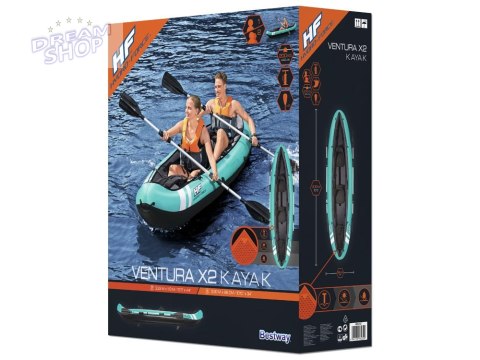 Bestway Kajak 2osobowy Ventura Elite X2 ponton Hydro Force wiosła 65052