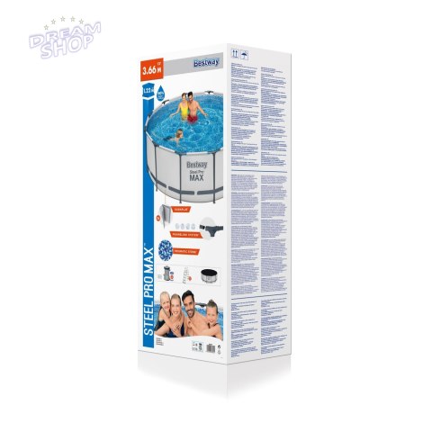 Basen Ogrodowy Stelażowy 366 x 122 cm Bestway 56420