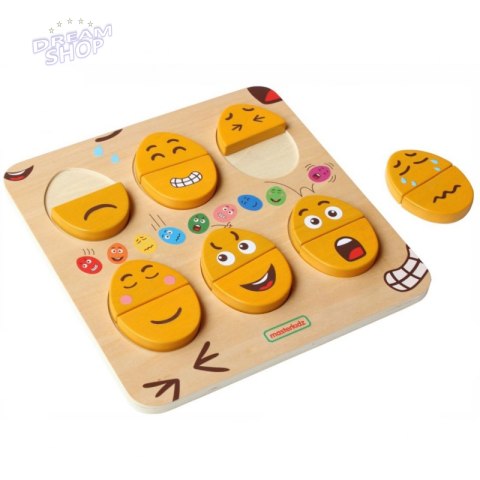 MASTERKIDZ Tablica do Nauki Emocji Drewniane Jajka jaki Humor?