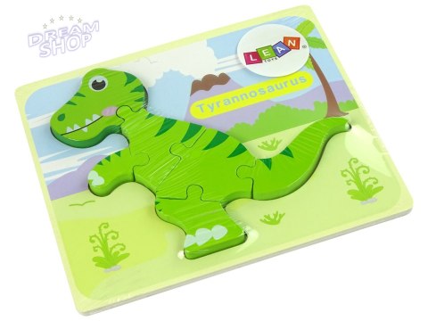 Drewniane Puzzle Dinozaur Isanosaurus Zielony