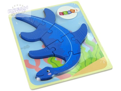 Drewniane Puzzle Dinozaur Pterodaktyl Różowy