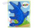 Drewniane Puzzle Dinozaur Pterodaktyl Różowy