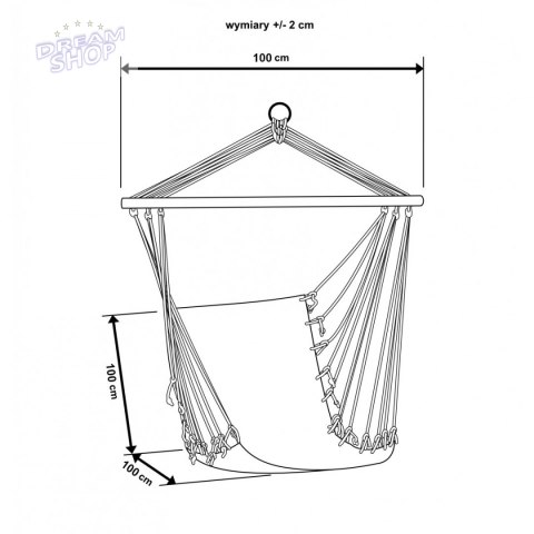 Hamak fotel wiszący brazylijski 100x100cm Royokamp
