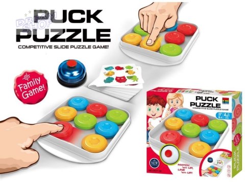 Gra Logiczna SZYBKIE KRĄŻKI Puck Puzzle Karty, Dzwonek, Zręcznościowa