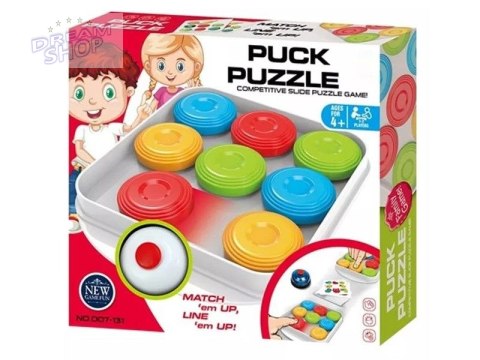 Gra Logiczna SZYBKIE KRĄŻKI Puck Puzzle Karty, Dzwonek, Zręcznościowa