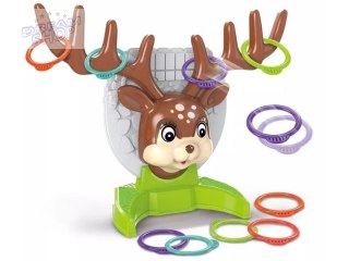 Gra Zręcznościowa Rzucanie Obręczy Ringo, Jelonek + Obręcze,  Deer Ring Game