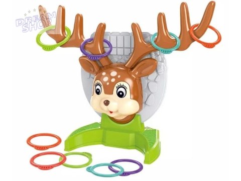 Gra Zręcznościowa Rzucanie Obręczy Ringo, Jelonek + Obręcze,  Deer Ring Game