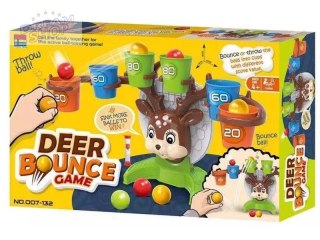 Gra Zręcznościowa Rzucanie Piłeczką Piłką Do Kosza Do Celu, Jelonek + Akcesoria, Deer Bounce Game