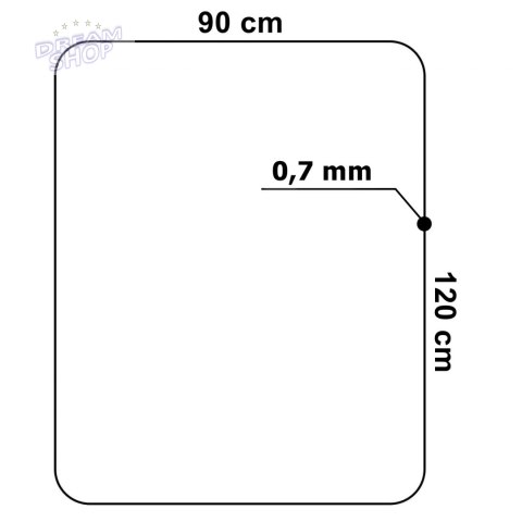 Mata ochronna pod fotel PC 120x90 cm 0,7 mm