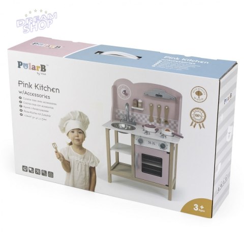 VIGA PolarB Kuchnia z Akcesoriami Silver - Pink