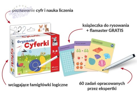 Karty do rysowania Gryzmołki Cyferki 3-6l KS0668