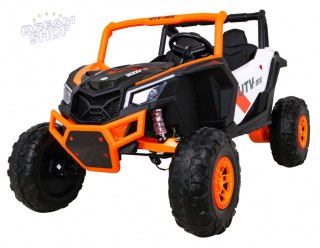 MEGA BUGGY UTV XMX613 POMARAŃCZOWY 24V DUŻA TERENÓWKA 4X60W